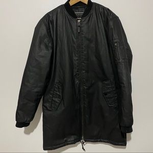 Zara long bomber jacket